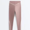 Compressive Leggings taille haute, Core Control, longueur cheville, avec détails contrastés Compressive Leggings taille haute, Core Control, longueur cheville, avec détails contrastés