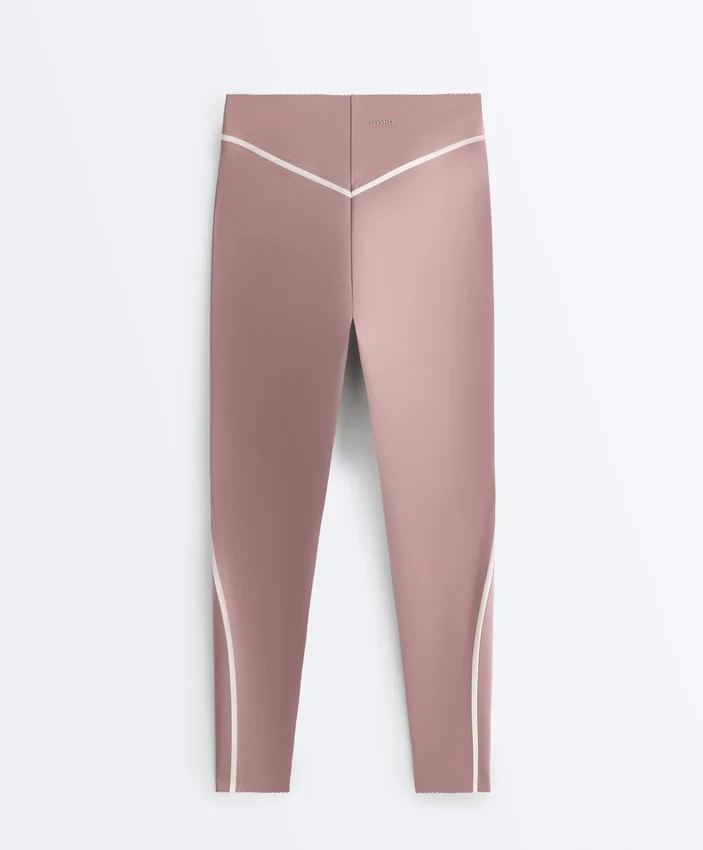 Compressive Leggings taille haute, Core Control, longueur cheville, avec détails contrastés Compressive Leggings taille haute, Core Control, longueur cheville, avec détails contrastés