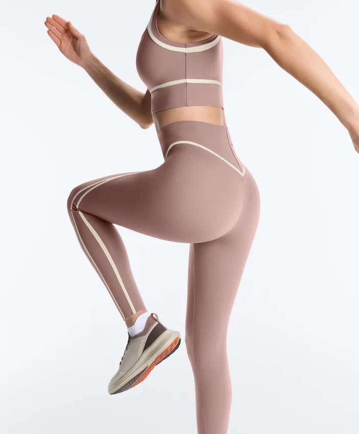 Compressive Leggings taille haute, Core Control, longueur cheville, avec détails contrastés Compressive Leggings taille haute, Core Control, longueur cheville, avec détails contrastés