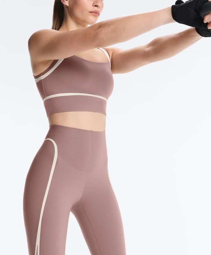 Compressive Leggings taille haute, Core Control, longueur cheville, avec détails contrastés Compressive Leggings taille haute, Core Control, longueur cheville, avec détails contrastés