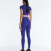 Compressive Leggings à taille haute et longueur cheville avec détails réfléchissants Compressive Leggings à taille haute et longueur cheville avec détails réfléchissants