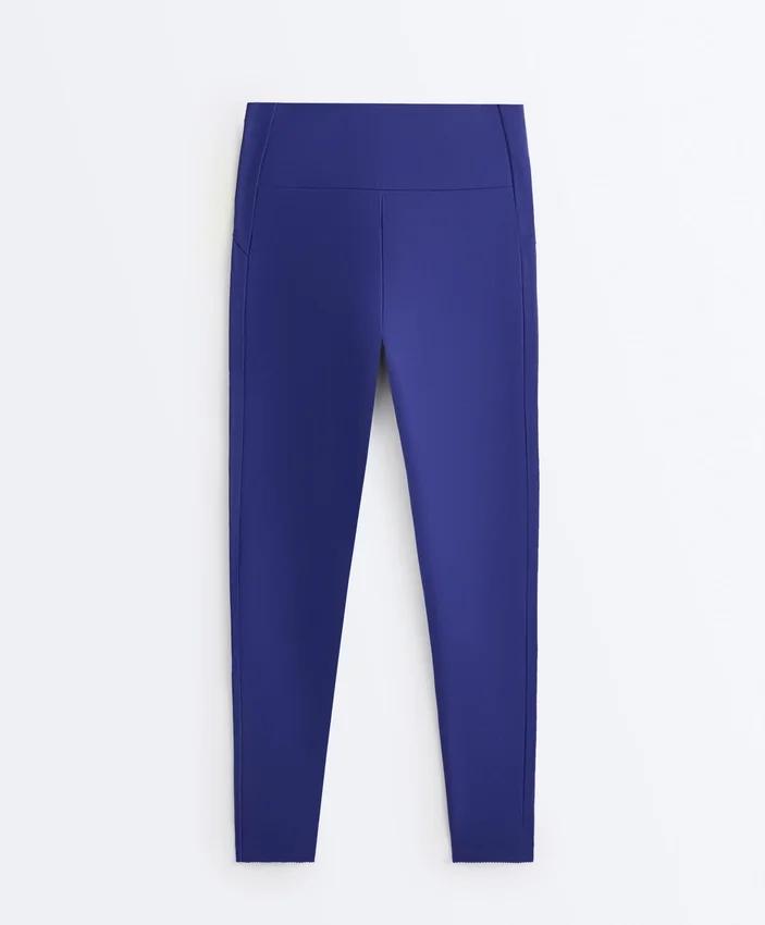 Compressive Leggings à taille haute et longueur cheville avec détails réfléchissants Compressive Leggings à taille haute et longueur cheville avec détails réfléchissants
