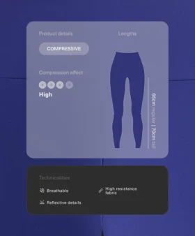 Compressive Leggings à taille haute et longueur cheville avec détails réfléchissants
