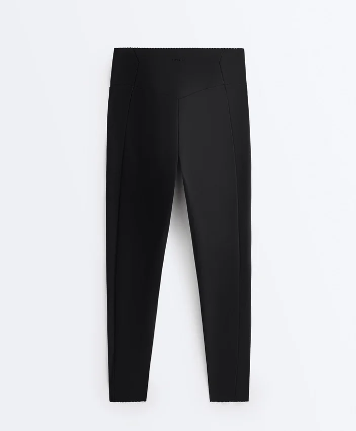Compressive Leggings taille haute, longueur cheville, avec poche Compressive Leggings taille haute, longueur cheville, avec poche
