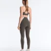 Compressive Reflective Core Control Leggings à taille haute, longueur cheville