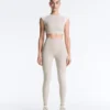 Compressive Reflective Core Control Leggings à taille haute, longueur cheville