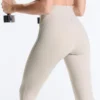 Compressive Reflective Core Control Leggings à taille haute, longueur cheville