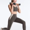 Compressive Reflective Core Control Leggings à taille haute, longueur cheville