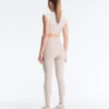 Compressive Reflective Core Control Leggings à taille haute, longueur cheville