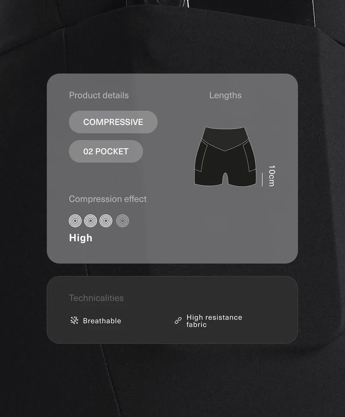 Compressive Shorty à taille haute de 10 cm Compressive Shorty à taille haute de 10 cm