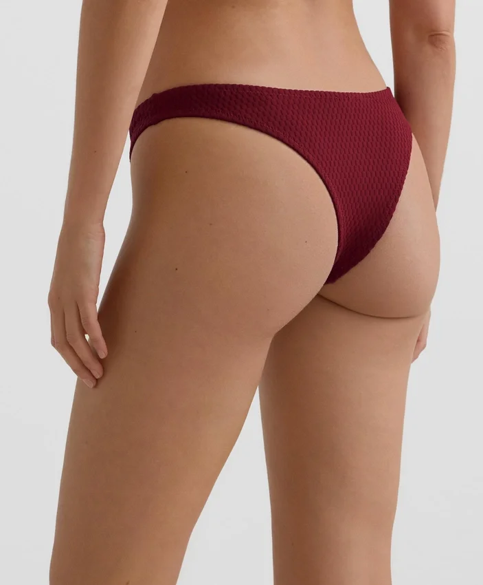 Culotte brésilienne à coupe en U en jacquard à petits carreaux Culotte brésilienne à coupe en U en jacquard à petits carreaux