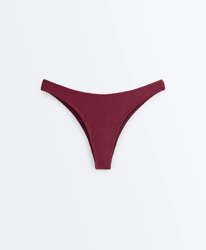 Culotte brésilienne à coupe en U en jacquard à petits carreaux Culotte brésilienne à coupe en U en jacquard à petits carreaux