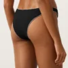 Culotte de bain à couverture moyenne avec découpe en U et passepoil Culotte de bain à couverture moyenne avec découpe en U et passepoil