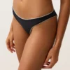 Culotte de bain à couverture moyenne avec découpe en U et passepoil Culotte de bain à couverture moyenne avec découpe en U et passepoil