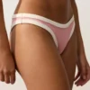 Culotte de bikini à coupe en U et couverture moyenne avec bordure contrastée