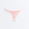 Culotte de bikini à coupe en U et couverture moyenne avec bordure contrastée