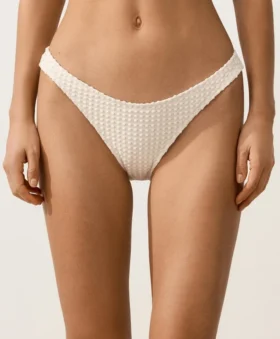 Culottes de bain à couverture moyenne avec découpe en U et texture à bulles en crochet