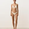 Culottes de bain à couverture moyenne avec découpe en U et texture à bulles en crochet Culottes de bain à couverture moyenne avec découpe en U et texture à bulles en crochet