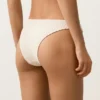 Culottes de bain à couverture moyenne avec découpe en U et texture à bulles en crochet Culottes de bain à couverture moyenne avec découpe en U et texture à bulles en crochet