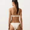 Culottes de bain à couverture moyenne avec découpe en U et texture à bulles en crochet Culottes de bain à couverture moyenne avec découpe en U et texture à bulles en crochet