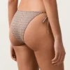 Culottes de bain à couverture moyenne avec imprimé mini et fils métalliques, dotées de liens Culottes de bain à couverture moyenne avec imprimé mini et fils métalliques, dotées de liens