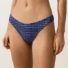 Culottes de bain en U à couverture moyenne avec imprimé vichy