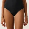 Culottes de bain taille haute avec passepoil