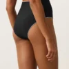 Culottes de bain taille haute avec passepoil