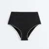 Culottes de bain taille haute avec passepoil