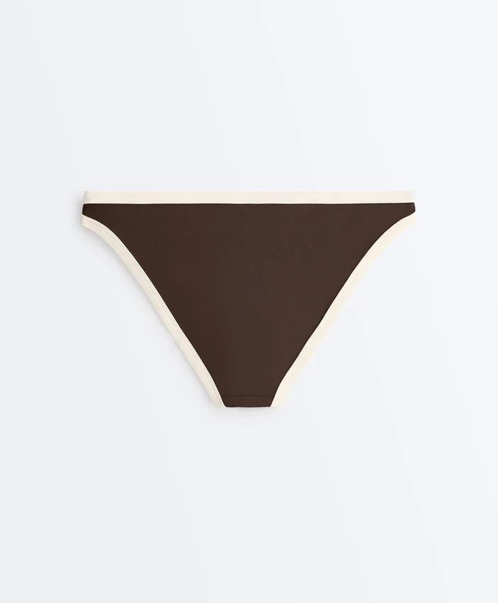 Culottes de bikini classiques à bordures contrastées Culottes de bikini classiques à bordures contrastées