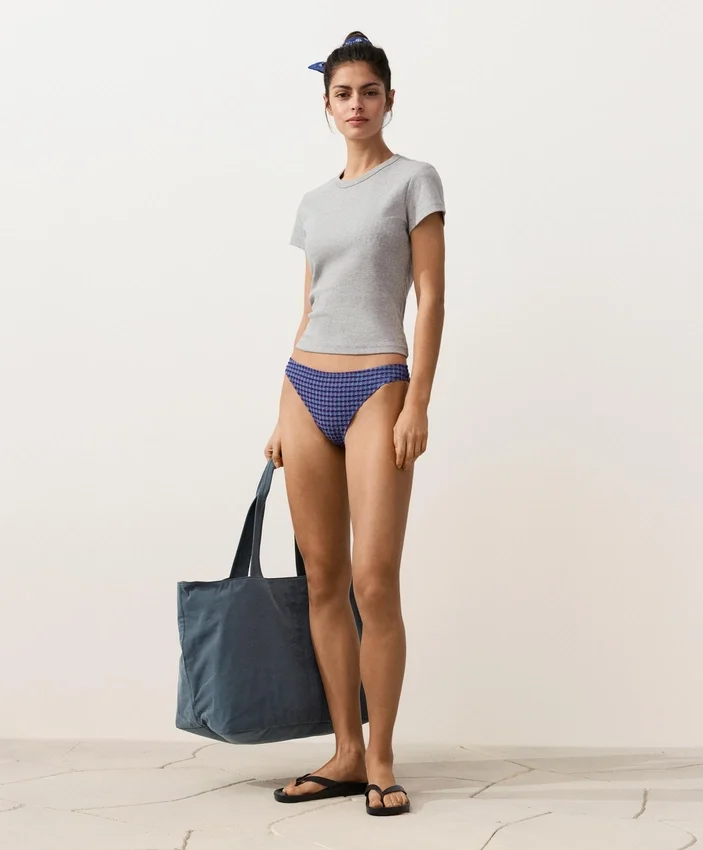 Culottes de bikini classiques à carreaux Culottes de bikini classiques à carreaux