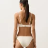 Haut de bikini triangle en crochet à texture bulles