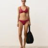 Haut de bikini dos nu en jacquard géométrique