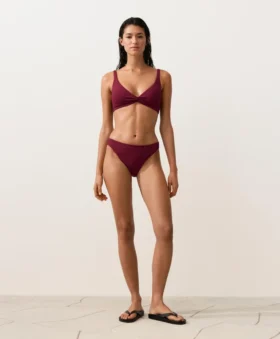 Culottes de bikini classiques en jacquard à petits carreaux