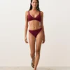 Culottes de bikini classiques en jacquard à petits carreaux