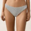Culottes de bikini classiques à pois en jacquard