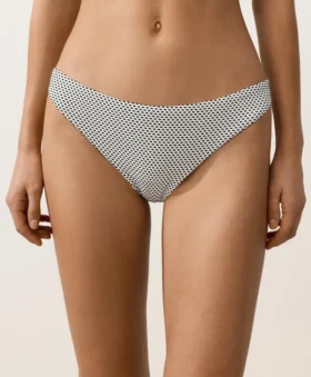 Culottes de bikini classiques à pois en jacquard