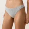 Culottes de bikini classiques à pois en jacquard