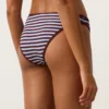 Culottes de bikini classiques à rayures texturées