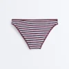 Culottes de bikini classiques à rayures texturées