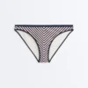 Culottes de bikini classiques à rayures texturées Culottes de bikini classiques à rayures texturées