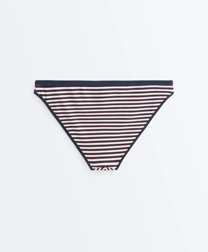 Culottes de bikini classiques à rayures texturées Culottes de bikini classiques à rayures texturées