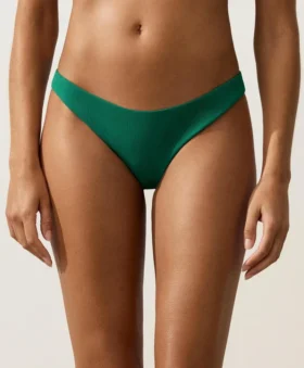 Culottes de bikini coupe en U à couverture moyenne en piqué Culottes de bikini coupe en U à couverture moyenne en piqué