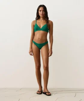 Culottes de bikini coupe en U à couverture moyenne en piqué Culottes de bikini coupe en U à couverture moyenne en piqué