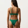 Culottes de bikini coupe en U à couverture moyenne en piqué