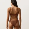 Culottes de bikini à coupe en U et en tissu froissé, couvrance moyenne Culottes de bikini à coupe en U et en tissu froissé, couvrance moyenne