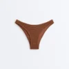 Culottes de bikini à coupe en U et en tissu froissé, couvrance moyenne Culottes de bikini à coupe en U et en tissu froissé, couvrance moyenne