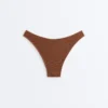Culottes de bikini à coupe en U et en tissu froissé, couvrance moyenne Culottes de bikini à coupe en U et en tissu froissé, couvrance moyenne
