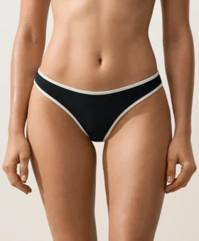 Culottes de bikini à encolure en U avec bordure contrastée Culottes de bikini à encolure en U avec bordure contrastée