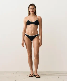 Culottes de bikini à encolure en U avec bordure contrastée Culottes de bikini à encolure en U avec bordure contrastée